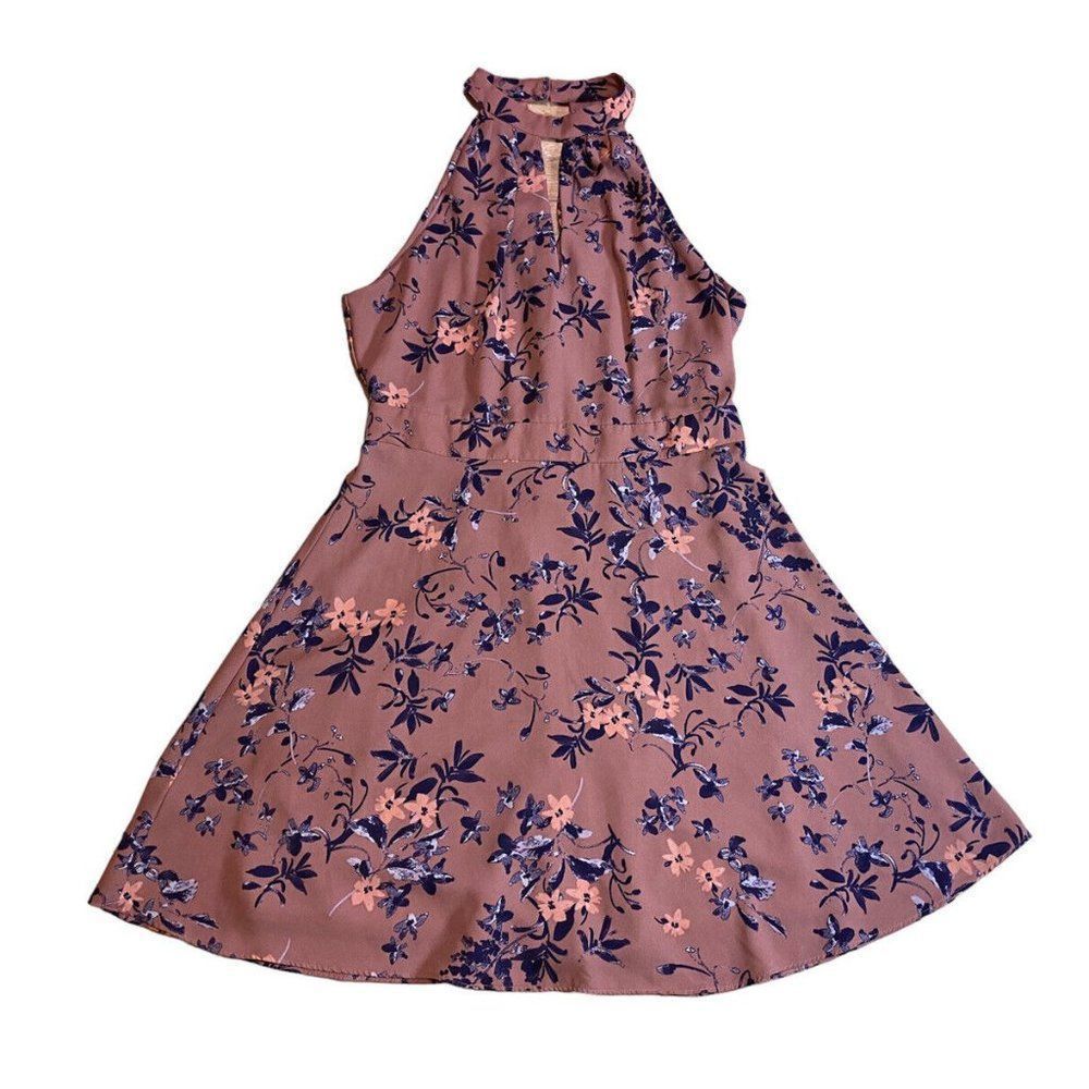 Express Womens Floral V Cutout Keyhole Floral Dress Size 10